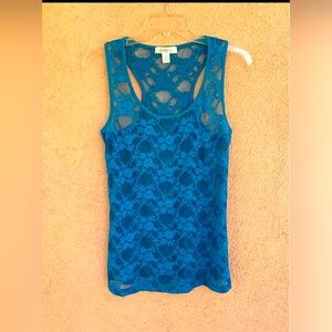 Bozzolo racer back lace tank top